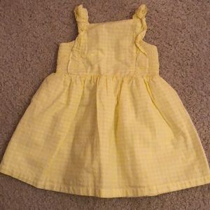 Girl Yellow gingham dress